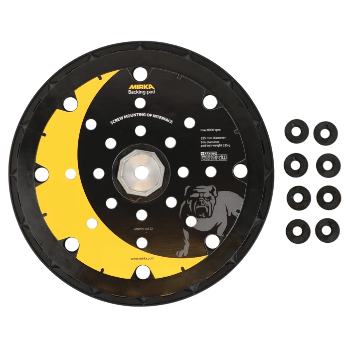 Mirka nakładka 225 mm 25H LEROS rzep + 8 śrub