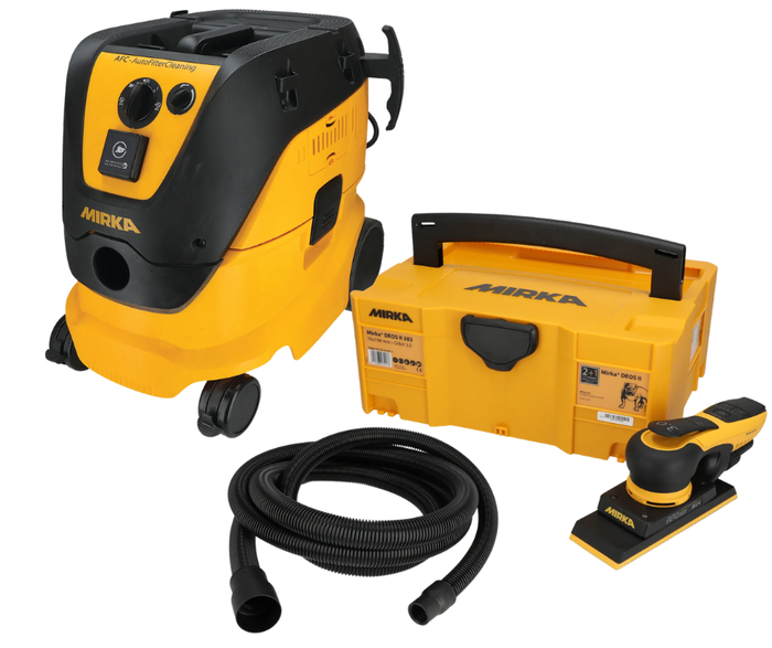 Zestaw Mirka Deos II 383CV 70x198mm + skrzynka + 1230 L AFC + wąż