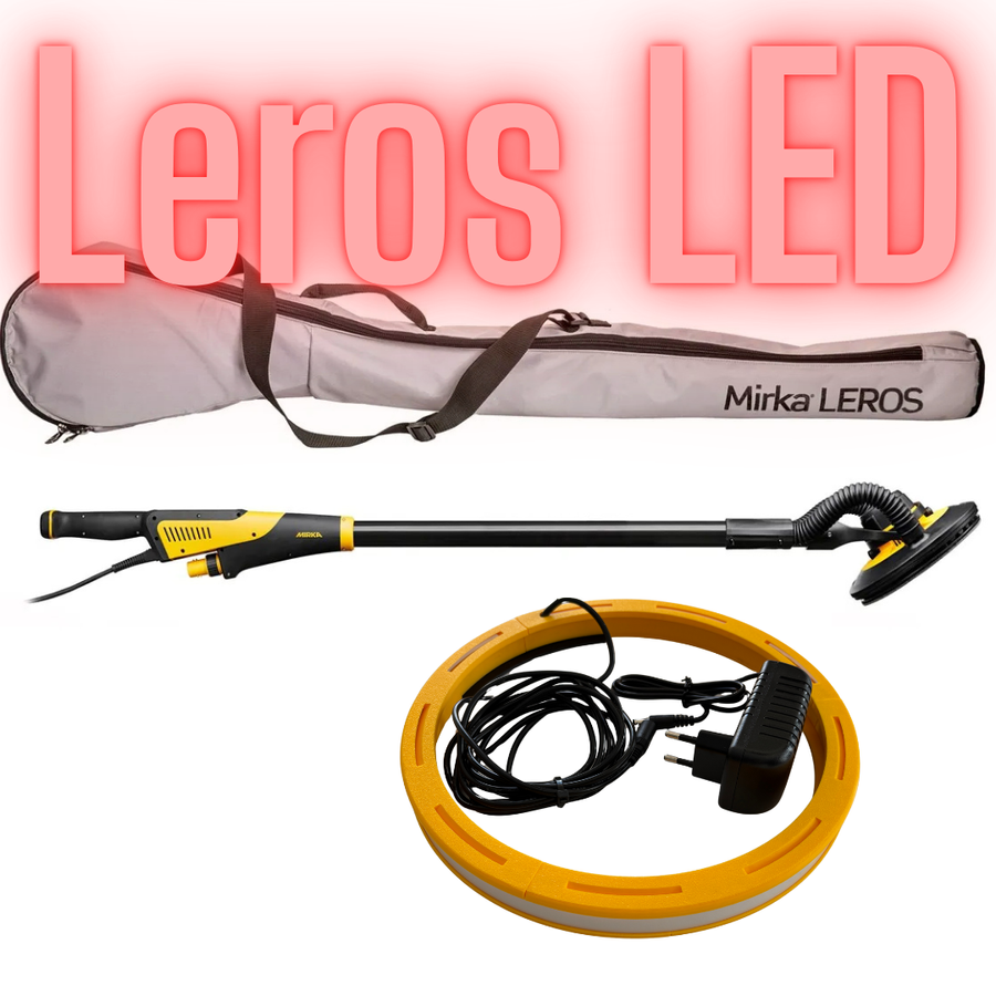 Mirka Leros + Led | Szlifierka oscylacyjna "żyrafa" + nakładka Szlifier Led-ON