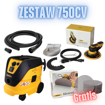 Zestaw Szlifierski Mirka® DEROS II 750 + Odkurzacz 1230 L AFC + GRATIS: Krążki ścierne Abranet® Ø 175 mm P180